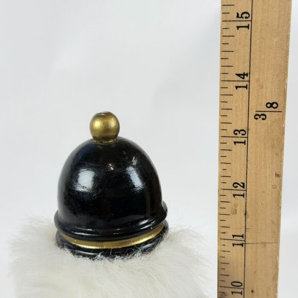 Vintage Handcrafted Wooden Nutcracker Soldier Figurine Decor Blue Uniform - Picture 8 of 8